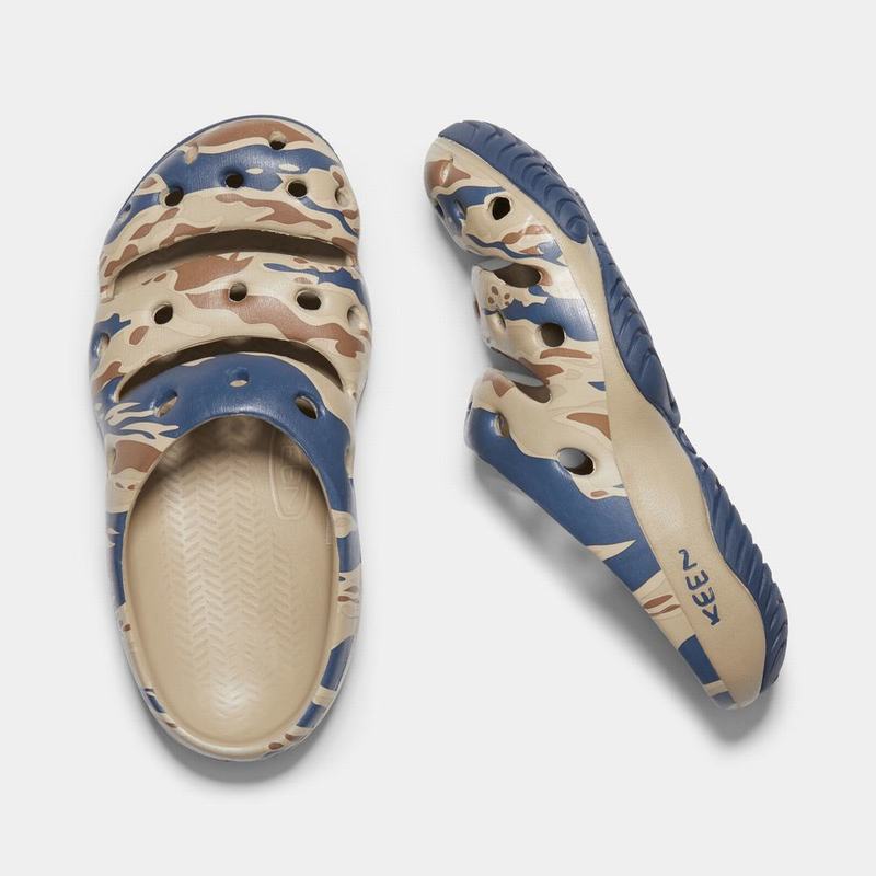 Sandalias Keen Yogui Arts Para Hombre Kaki/Azules - Sandalias Keen Mexico (234069-AWQ)